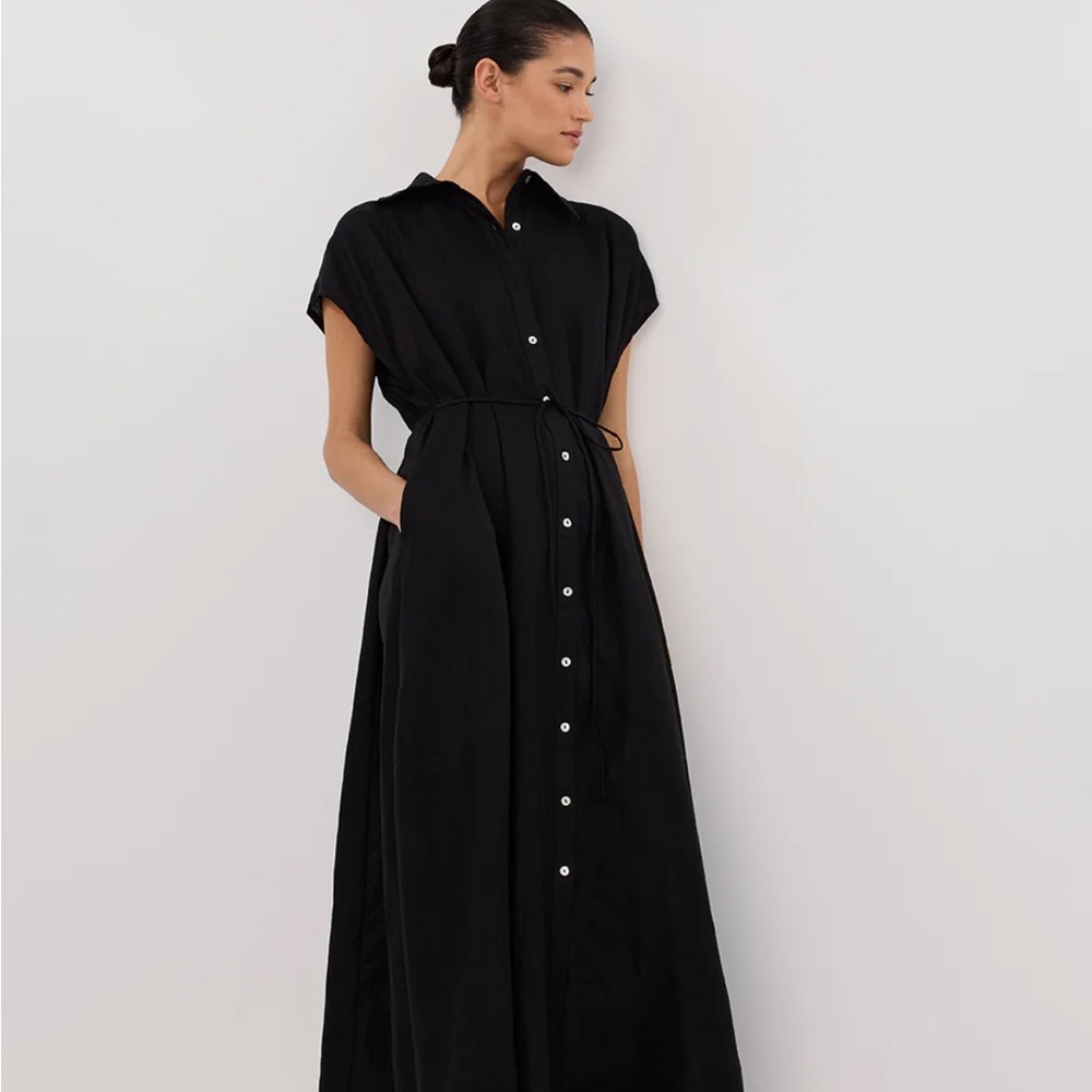 DISSH Black Maxi Shirt Dress - Picture 4 of 5